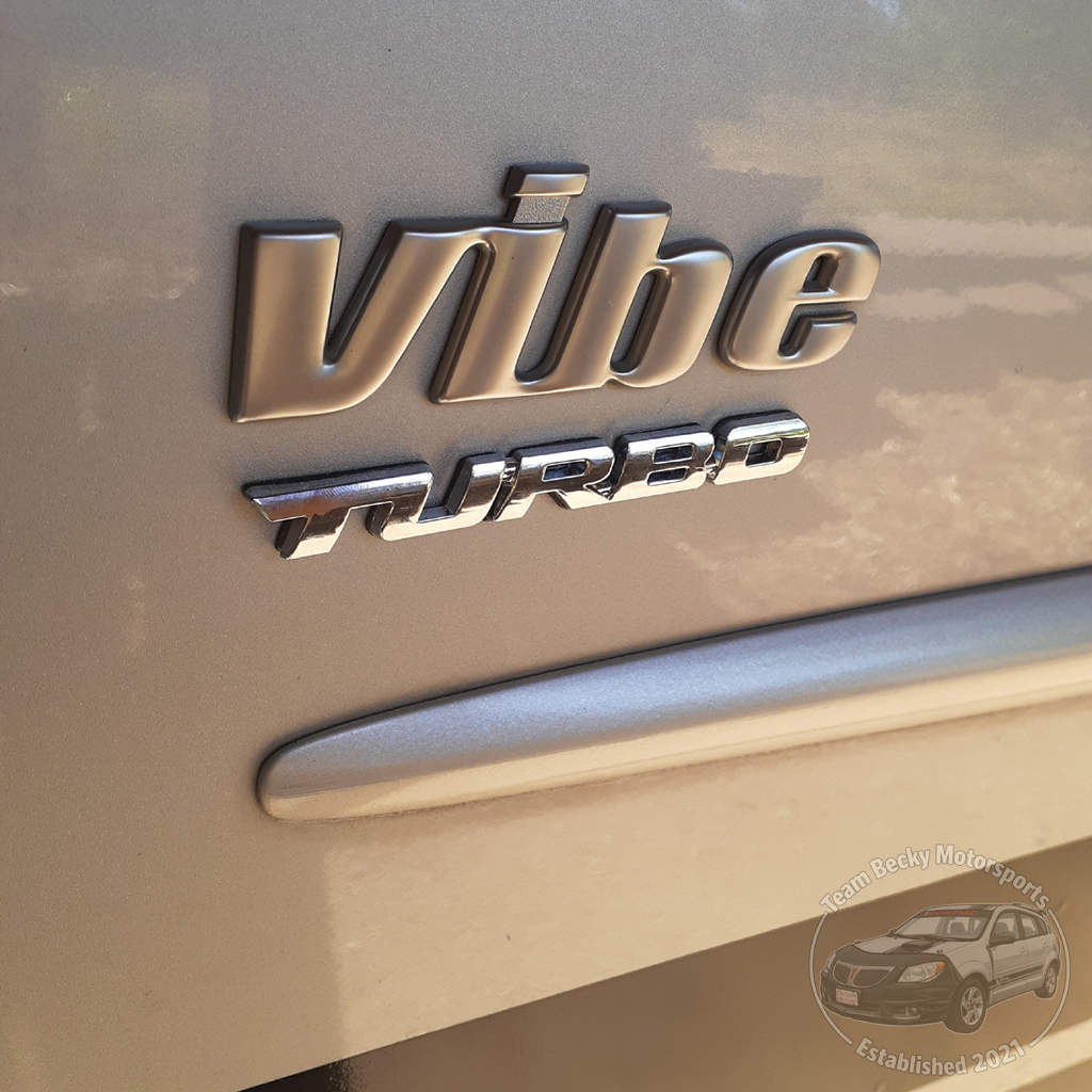 A close-of the 'Turbo' badge
