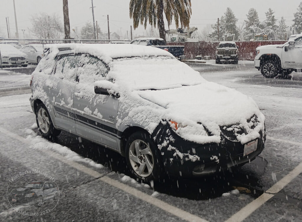 A snowy day in March